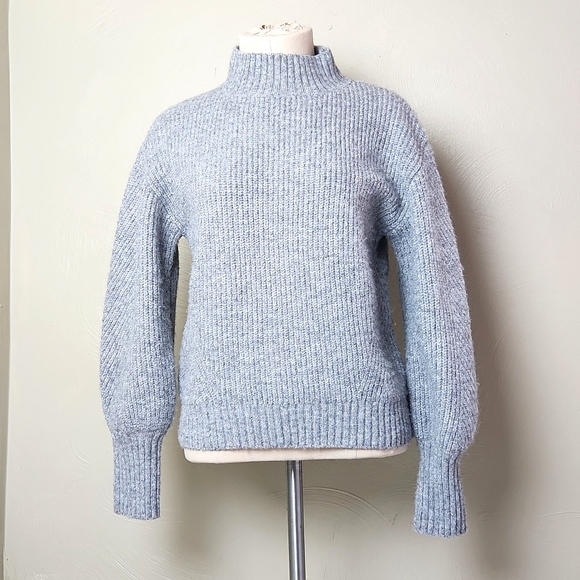 Evereve Sweaters - Evereve grey heathered mock neck sweater soft top XS